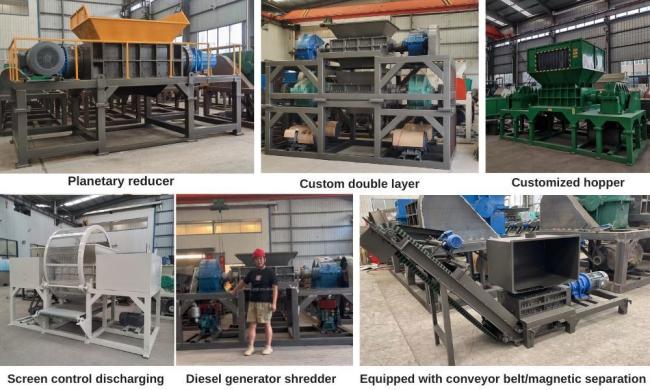 Fabric Shredding Double Shaft Shredder Machine Small Textile Shredder