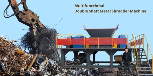 Multifunctional Double Shaft Aluminum Block Iron Shredding Machine