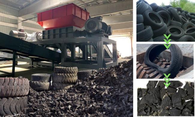 Competitively Priced and Highly Efficient Rubber Tire Shredder Production Line