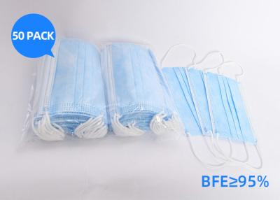 China Anti Spray 3 Ply Disposable Face Mask With Melt Blown Cloth With Ear Loop for sale