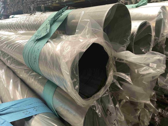 Packed stainless steel pipes ready for shipment