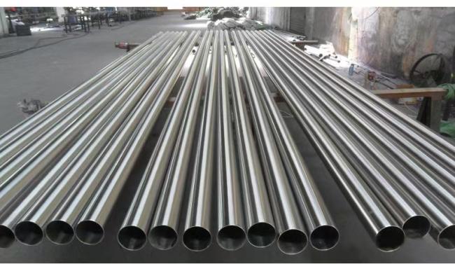 Stainless steel pipe close-up showing surface finish