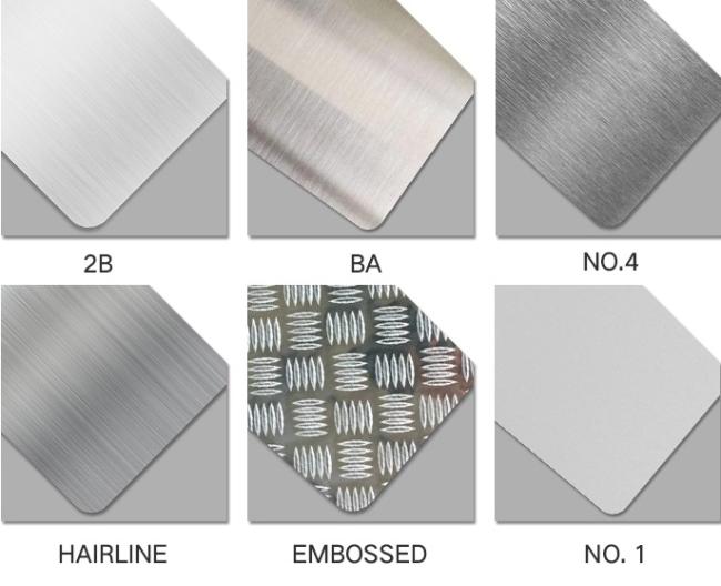 Stainless steel strip surface treatment examples