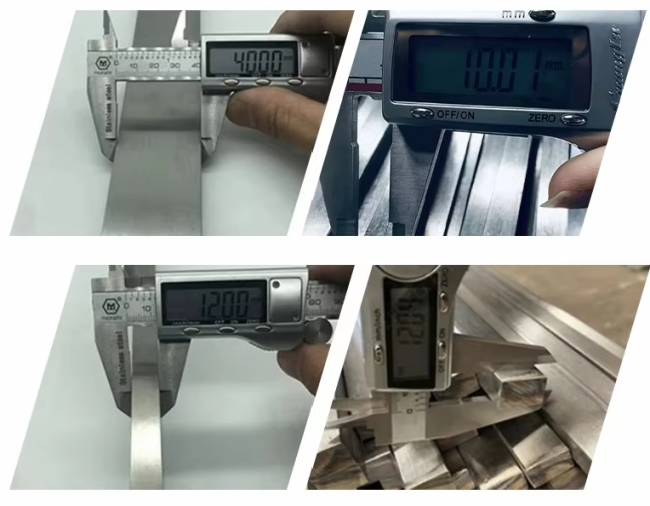 Quality testing of stainless steel flat bars