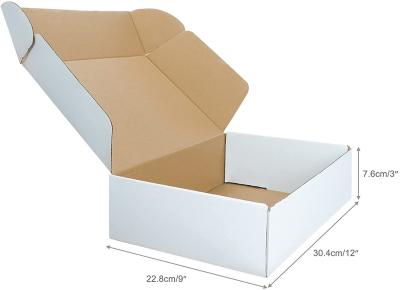 China Corrugated Mailers White Cardboard Shipping Box Matte Lamination for sale