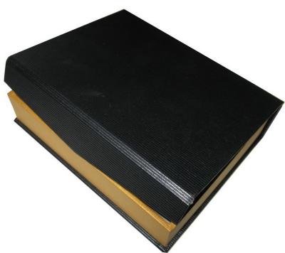 China Papel negro duro 4C los 25*30*5cm de la cartulina de la textura de las cajas de regalo de la forma interna CMYK en venta