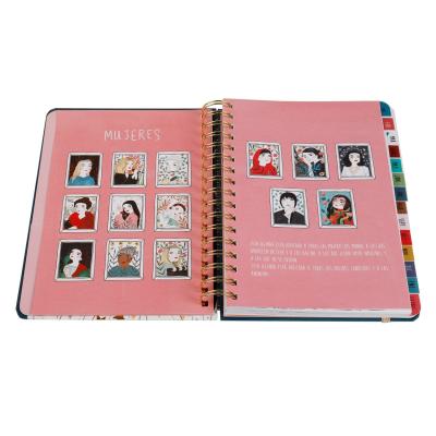 China 142*210mm Organizer Planner Book 100gsm Hardcover Durable Spiral Bound Notebook for sale