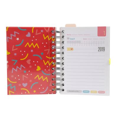 China 100GSM Spiral Paper Notebook Bound Grid Gold Foil Stamping 200 Pages 80Gram for sale