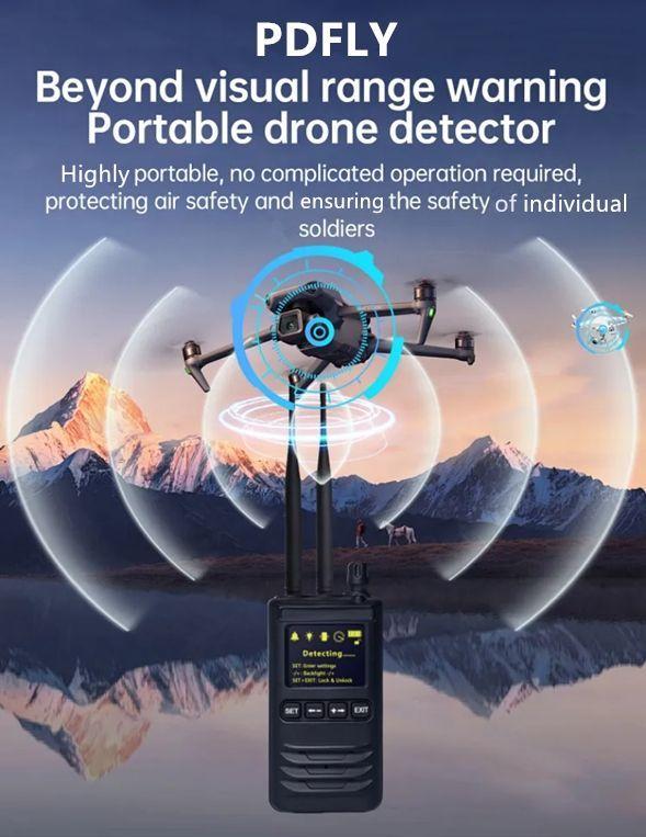 Portable 300MHz-6GHz Full Band Drone Signal Detector with 0-3km Wide-Range Anti Uav Jammer System