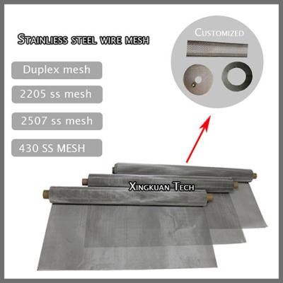 China pantalla de filtro tejida metal químico de la válvula 2205 malla de alambre de acero inoxidable a dos caras 2507 430 en venta
