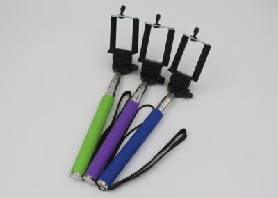 China Folding Bluetooth Mobile Phone Monopod Selfie Stick Green / Purple / Blue for sale