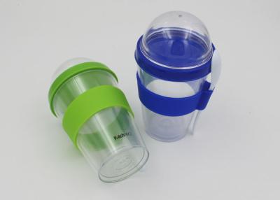 China Eco - Friendly Plastic Coffee Cup With Dome Lid And Spoon For Kid And Adult for sale