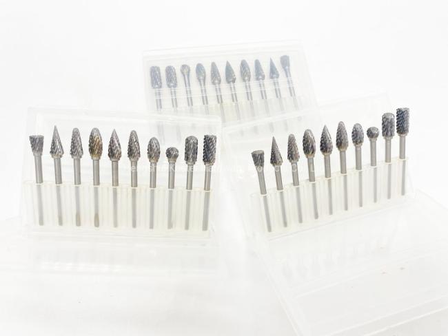 1/4" 6mm Power Tools Sintered Tungsten Rotary Burr Set Carbide Burrs