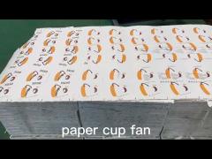 Sola fan 190gsm de la taza de papel del PE 7oz