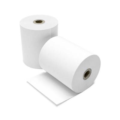 China Pequeno rolo de papel de recibo térmico branco de 45 g a 80 g 100% pasta de madeira à venda