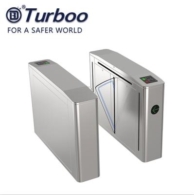 China Automatic Pedestrian Waist Height Flap Barrier Turnstile Access Control System for sale