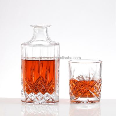 China 500ml Super Flint Small Mouth Square Glass Bottle for Tequila Contemporary Design for sale