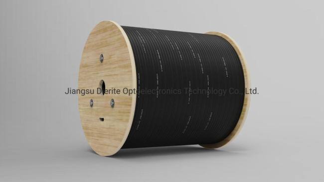 Optic Fiber Cable FTTH Flat Drop Cable with FRP Strength LSZH Jacket Optical Fiber Cable