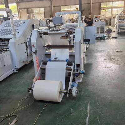 China HJ-200 Roll Feed Paper Bag Machine with Air Defense Coating Control#Square Bottom Paper Carry Bag Making Machine 80-200m for sale