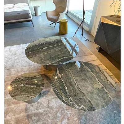 Chine Trio mystique Table à café en céramique de marbre hauteur 380 mm sophistiquée à vendre