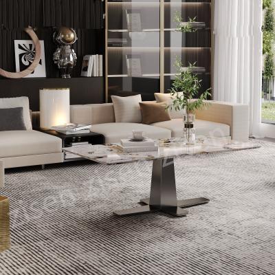 China Ceramic Marble Elevated Coffee Table , Timeless   Cross Leg Coffee Table for sale