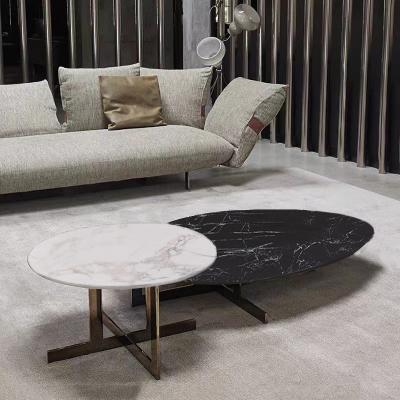 China Aria Asymmetric Ceramic Marble Ceramic Coffee Table  Luxurious for sale