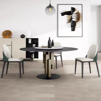 Chine Table à manger en marbre de style européen 6-10 table et chaise en céramique pour salle à manger à vendre