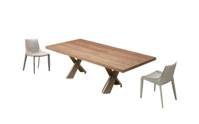 China Cerámica Granero Benchwright rústico X - base mesa de comedor mesa de comedor de madera exquisita en venta