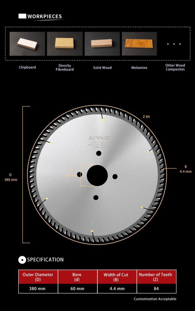 Tct Universal Saw Blade Cmt Freud Leitz Quality for Table Saw Panel Saw Cross-Cut Saw Machine