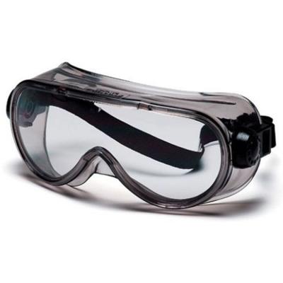 China Color elegante protector ULTRAVIOLETA del negro de la prueba del polvo de la lente de las gafas plásticas de la seguridad en el trabajo en venta