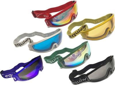 China Windproof / Sandproof Horse Jockey Sport Goggle Glasses With Adjustable Strap for sale