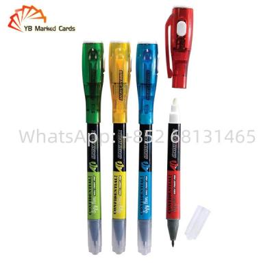 China UV Invisible Black Light Ink Pen / Spy Pen Plastic For Making Marked Card for sale