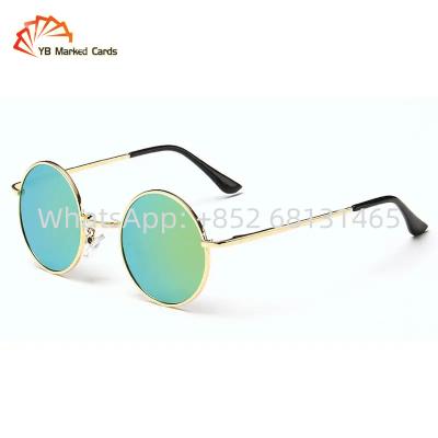 China Resin Marked Cards Contact Lenses Gold Luminous Cheating Sunglasses for sale
