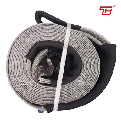 China 12ton Car Traction Nylon Heavy Duty Tow Straps For Truck Kinetic Recovery for sale