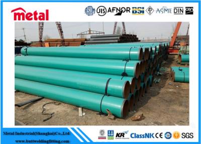China 21.3 - 660 Mm Dia Plastic Coated Steel Tube , Green 2 Inch Schedule 40 Steel Pipe for sale
