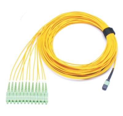 China UPC Fiber Optic MPO OFNR SM MPO To LC 12F FANOUT SC Connector for sale
