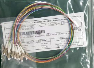Chine bande facile de fibre optique recto 900um du tresse LC Om3 d'UPC à vendre