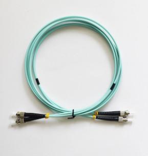 China 2M ST To ST Multimode Fiber Patch Cable AQUA Color For FTTH for sale