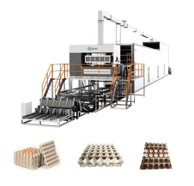 China Rotary Paper Egg Box Forming Machine With Automatic Cleaning System for sale