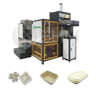 China Máquina de moldagem de celulose de bagaço biodegradável Máquina automática de placas de cana de açúcar à venda