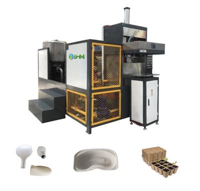 China Tableware Bagasse Pulp Molding Machine Compact Biodegradable Plates Machine for sale