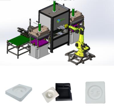 China Trays Bagasse Pulp Molding Machine Fabricantes 120KW Automatizado à venda