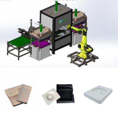 China Máquina de moldeo de fibras de celulosa de trituración de pasta de papel en venta