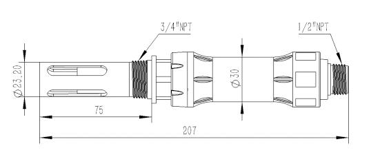 industrial conductivity sensor size