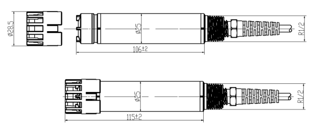Dissolved oxygen sensor Size