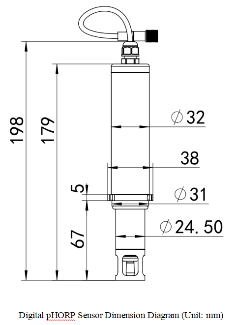 PH/ORP sensor Size