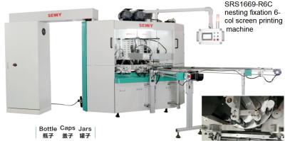 China 6 máquina de impressão automática 380V da tela do cilindro da cor 7bar para a garrafa à venda