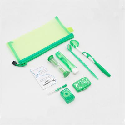 China Colorful Orthodontic Home Care Kit , Portable Dental Braces Cleaning Kit for sale