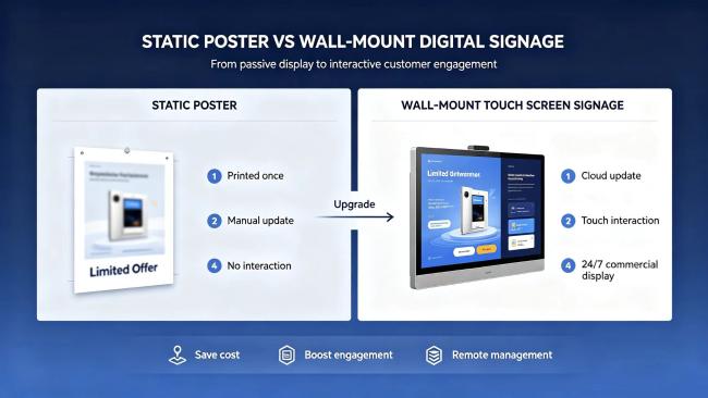 Traditional printed static posters VS wall-mounted posters