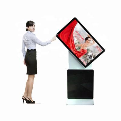 China Indoor Interactive Floor Standing Touch Screen Kiosk 55 Inch 60000 Hours Life for sale